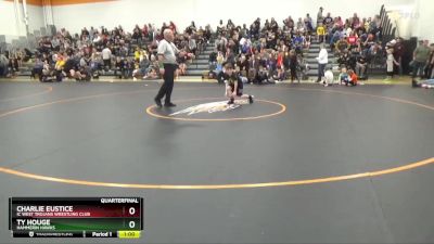 B-13 lbs Quarterfinal - Ty Houge, Hammerin Hawks vs Charlie Eustice, IC West Trojans Wrestling Club