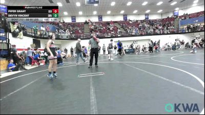 88-95 lbs Rr Rnd 3 - Piper Grant, SEO Wrestling Club vs Devyn Vincent, Shelton Wrestling Academy