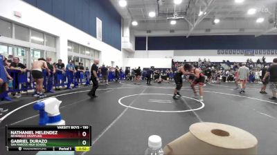 190 lbs Cons. Round 5 - Gabriel Durazo, San Marcos High School vs Nathaniel Melendez, Reverence Grappling