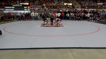 155 lbs Champ. Round 1 - Natalie Peel, Wellsville Hs vs Jade Baker, Pratt HS