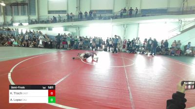 57 lbs Semifinal - Keira Thach, Eastvale Elite vs Amia Lopez, California Grapplers