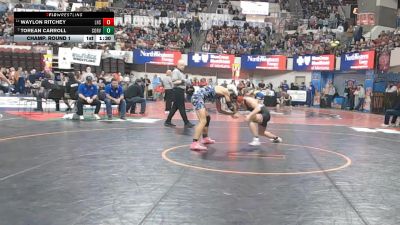 A - 144 lbs Champ. Round 1 - Torean Carroll, Corvallis vs Waylon Ritchey, Lockwood (Billings)
