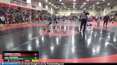 80 lbs Cons. Round 1 - Lorenzo Lovato, Summit Wrestling Academy vs Max Crowder, Pursuit Wrestling Minnesota