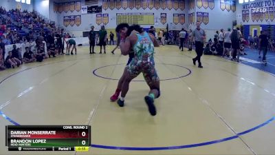 150 lbs Cons. Round 2 - Darian Monserrate, Steinbrenner vs Brandon Lopez, Head Hunters