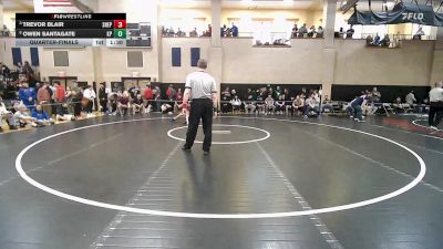 126 lbs Quarterfinal - Trevor Blair, Shepherd Hill vs Owen Santagate, King Philip