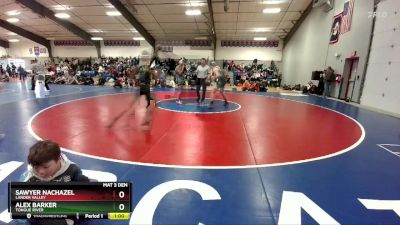 150 lbs Cons. Round 2 - Sawyer Nachazel, Lander Valley vs Alex Barker, Tongue River