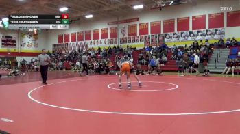 106 lbs Quarterfinal - Cole Kasparek, Clear Creek-Amana vs Sladen Shover, West Delaware, Manchester