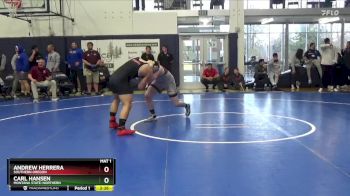 197 lbs Quarterfinal - Carl Hansen, Montana State-Northern vs Andrew Herrera, Southern Oregon
