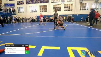 55 lbs Quarterfinal - Cooper Brinkley, Weatherford Youth Wrestling vs Lincoln Hartley, ARDMORE TAKEDOWN CLUB