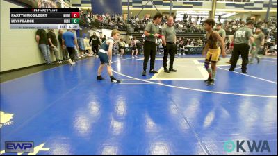 75 lbs Semifinal - Paxtyn McGilbert, Midwest City Bombers Youth Wrestling Club vs Levi Pearce, Husky WC