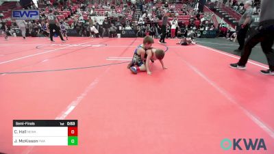 55 lbs Semifinal - Caleb Hall, Newkirk Takedown Club vs Jasper McKisson, Perry Wrestling Academy