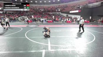 110 lbs Cons. Semi - Branko Navarrete, Cuba City Wrestling vs Corbyn Weiss, CrassTrained: Weigh In Club