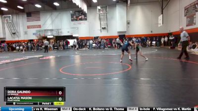 105 lbs Quarterfinal - Lacatia Mason, Four Rivers vs Dora Galindo, La Grande