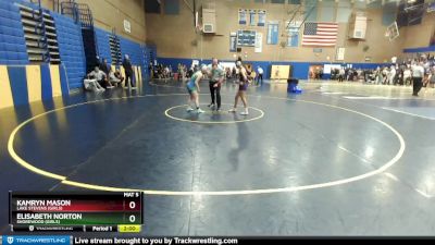 110lbs Quarterfinal - Elisabeth Norton, Shorewood (Girls) vs Kamryn Mason, Lake Stevens (Girls)