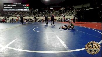 65 lbs Consi Of 8 #2 - Blakelee Vinson, Weatherford Youth Wrestling vs Abra Smith, Comanche Takedown Club