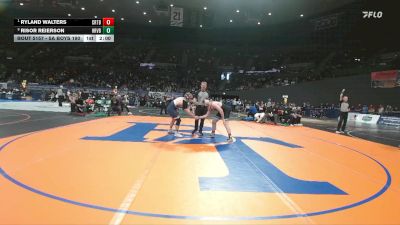 5A Boys 190 lbs Quarterfinal - Ryland Walters, Crater Boys vs Risor Reierson, Hood River Valley Boys