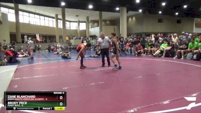 106 lbs Round 5 (6 Team) - Zane Blanchard, North Desoto Wrestling Academy vs Brody Peck, Funky Boyz