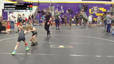 45 lbs Round 3 - Gunner Smith, White Knoll vs Ira Wampler, Mid-South Wrestling Academy
