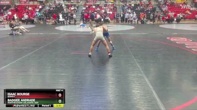 133 lbs Cons. Round 2 - Badger Andrade, Northeastern Oklahoma A&M vs Isaac Bourge, Quincy