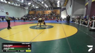 190 Boys Cons. Round 3 - Evan Perez, St Augustine vs Marlon Ames, El Capitan