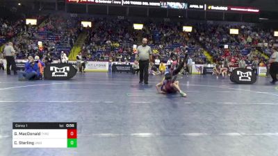 74 lbs Consy 1 - Gage MacDonald, Tyrone vs Coady Sterling, Union City