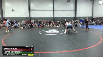 195 lbs Semifinal - Whyatt Phelan, Team Aggression Wrestling Club vs Hunter Sonnenberg, FordDynastyWrestlingClub