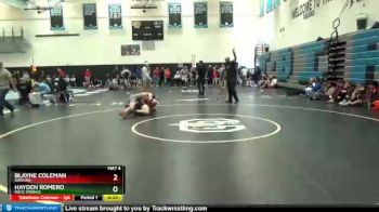 138 lbs Cons. Round 2 - Blayne Coleman, Rawlins vs Hayden Romero, Rock Springs