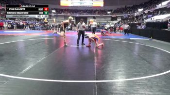 5A 157 lbs Quarterfinal - John Baggett, Montevallo vs Bryson Millwood, Corner