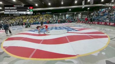 95 lbs Cons. Semi - Tracen Barton, Riverton USA Wrestling vs Jesse Gortney, Tri-State Grapplers
