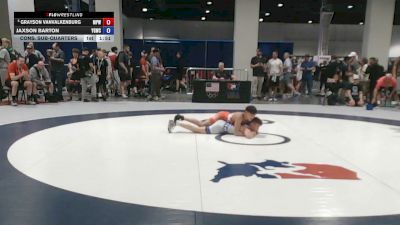 48 kg Cons. Sub-quarters - Grayson VanValkenburg, Michigan Premier WC vs Jaxson Barton, Young Guns Wrestling Club