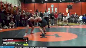 220 lbs Champ. Round 1 - Nate Frechmann, Carol Stream (GLENBARD NORTH) vs Avery Bowers, DAKOTA