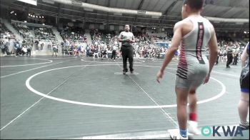 61 lbs Round Of 16 - Nicholas George, Tulsa North Mabee Stampede vs Brayden Webb, Harrah