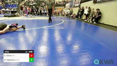 67 lbs Semifinal - Caeden Davis, Shelton Wrestling Academy vs Beckett Stephens, D3 Wrestling Cluib