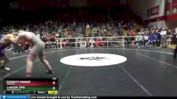 220 lbs 1st Place Match - Garrett Parker, Rawlins vs Carson Tims, Mountain View