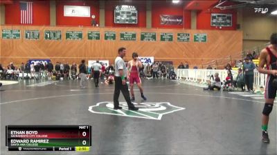 165 lbs Semifinal - Edward Ramirez, Santa Ana College vs Ethan Boyd, Sacramento City College