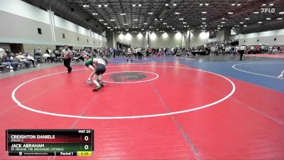 126C Champ. Round 1 - Creighton Daniels, Staley 2 vs Jack Abraham, St. Michael The Archangel Catholic