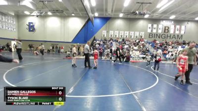 82 lbs Cons. Round 2 - Damien Gallegos, Roy Wrestling Club vs Tyson Blake, Davis Wrestling Club