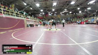 285 lbs Cons. Round 2 - Gabriel Kays, Trinity vs Austin Cummings, Union County