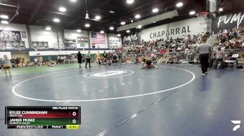 157 lbs 3rd Place Match - Rylee Cunningham, Great Oak vs Javier Muniz, Murrieta Valley