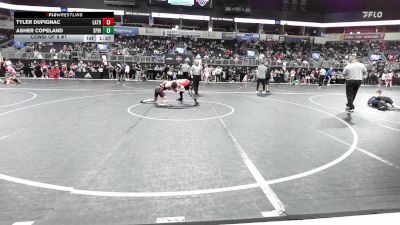108 lbs Consi Of 8 #1 - Tyler Dupignac, Lathrop Youth vs Asher Copeland, Springdale Youth Wrestling Club