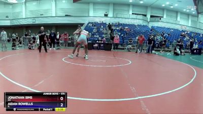 175 lbs Cons. Round 2 - Jonathan Sims, OH vs Aidan Rowells, IL