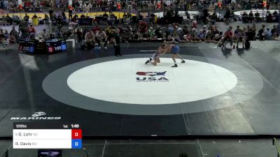 126 lbs Rnd Of 64 - Gage Lohr, SD vs Ross Davis, MO