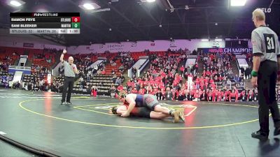 215 lbs Semifinals (8 Team) - Sam Bleeker, Martin HS vs Ramon Frye, St Louis HS