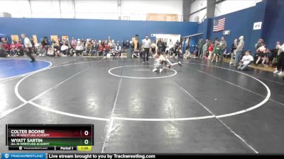 80 lbs Cons. Round 2 - Colter Bodine, All In Wrestling Academy vs Wyatt Sartin, All In Wrestling Academy