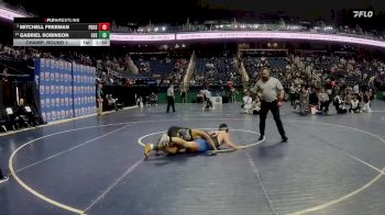 2A 157 lbs Champ. Round 1 - Mitchell Freeman, Providence Grove High School vs Gabriel Robinson, Lincolnton High School