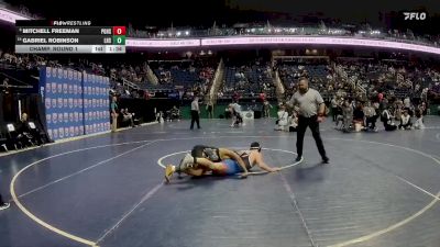 2A 157 lbs Champ. Round 1 - Mitchell Freeman, Providence Grove High School vs Gabriel Robinson, Lincolnton High School