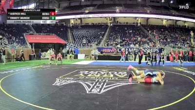 Girls-110 lbs Cons. Round 2 - Trinity Munoz, Voyageur College Prep Girls vs Justice Hill, Holton Hs Girls