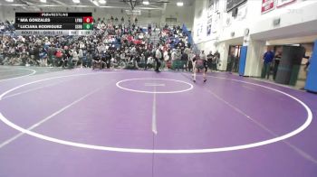 Girls 115 lbs Quarterfinal - Luciana Rodriguez, Silver Creek Girls vs Mia Gonzales, Lynbrook Girls