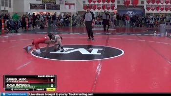 70 lbs Champ. Round 2 - Gabriel Jasso, No Nonsense Wrestling vs Jaxon Romsdahl, St. James Cyclones Wrestling C