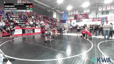 130 lbs Rr Rnd 2 - Ryder Sisco, Verdigris Youth Wrestling vs Kolt Karriman, Grove Takedown Club